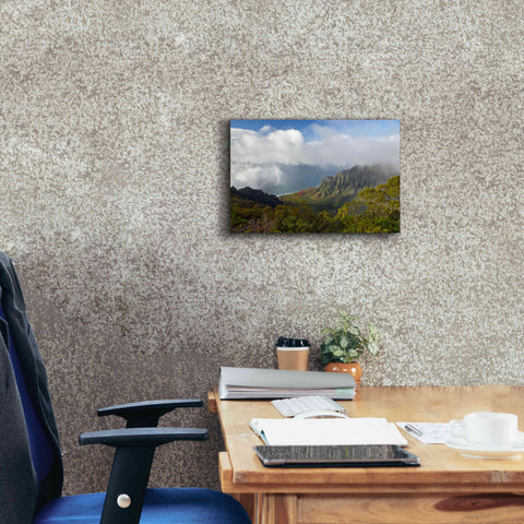 Image of 'Kauai Kalalou Canyon' by Mike Jones, Giclee Canvas Wall Art,18 x 12