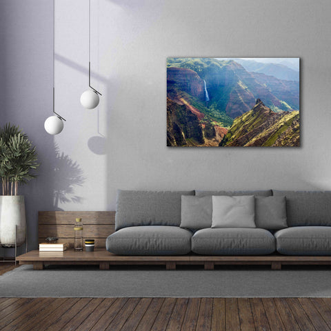 Image of 'Kauai Waimea Canyon Waipoo Falls' by Mike Jones, Giclee Canvas Wall Art,60 x 40
