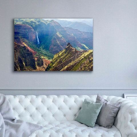 Image of 'Kauai Waimea Canyon Waipoo Falls' by Mike Jones, Giclee Canvas Wall Art,60 x 40