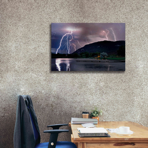 Image of 'Lightning Campground' by Mike Jones, Giclee Canvas Wall Art,40 x 26