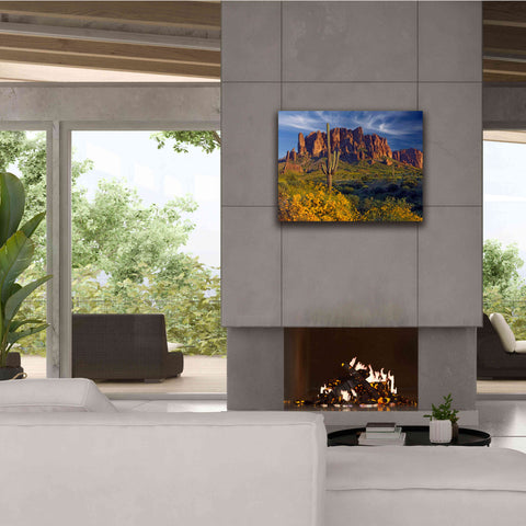 Image of 'Lost Dutchman flowers' by Mike Jones, Giclee Canvas Wall Art,34 x 26