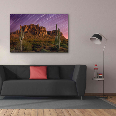 Image of 'Lost Dutchman Star Trails' by Mike Jones, Giclee Canvas Wall Art,60 x 40