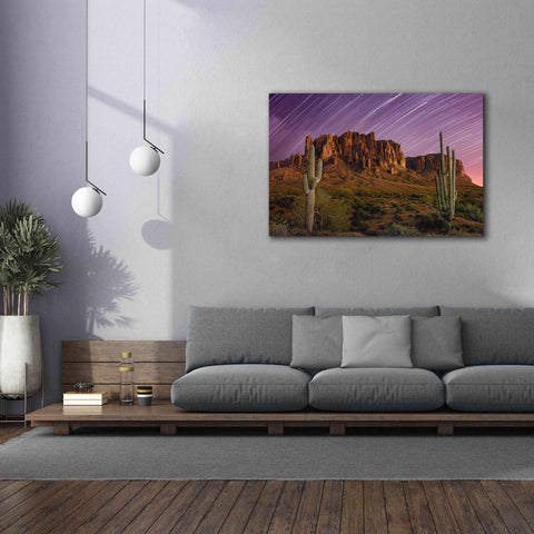 Image of 'Lost Dutchman Star Trails' by Mike Jones, Giclee Canvas Wall Art,60 x 40