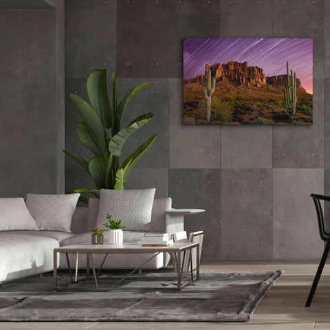 Image of 'Lost Dutchman Star Trails' by Mike Jones, Giclee Canvas Wall Art,60 x 40