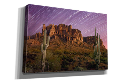 Image of 'Lost Dutchman Star Trails' by Mike Jones, Giclee Canvas Wall Art