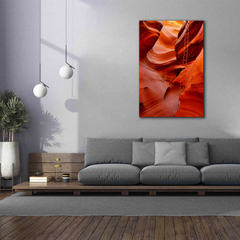 Image of 'Lower Antelope Canyon Ladder' by Mike Jones, Giclee Canvas Wall Art,40 x 60