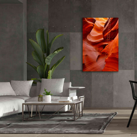 Image of 'Lower Antelope Canyon Ladder' by Mike Jones, Giclee Canvas Wall Art,40 x 60