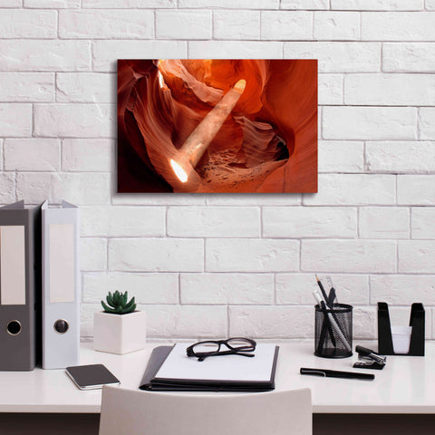 Image of 'Lower Antelope Light Beam' by Mike Jones, Giclee Canvas Wall Art,18 x 12