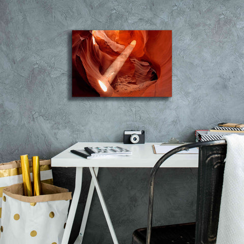 Image of 'Lower Antelope Light Beam' by Mike Jones, Giclee Canvas Wall Art,18 x 12