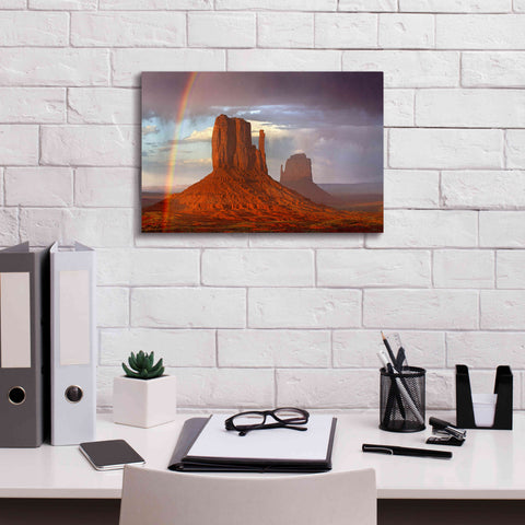 Image of 'Mittens Rainbow' by Mike Jones, Giclee Canvas Wall Art,18 x 12