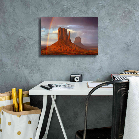 Image of 'Mittens Rainbow' by Mike Jones, Giclee Canvas Wall Art,18 x 12