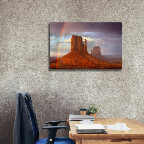 Image of 'Mittens Rainbow' by Mike Jones, Giclee Canvas Wall Art,40 x 26