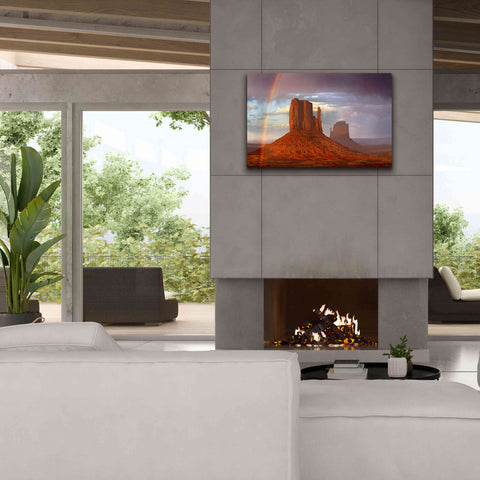 Image of 'Mittens Rainbow' by Mike Jones, Giclee Canvas Wall Art,40 x 26