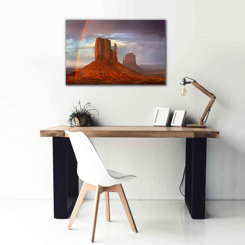 Image of 'Mittens Rainbow' by Mike Jones, Giclee Canvas Wall Art,40 x 26