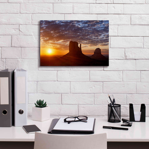 Image of 'Mittens Sunrise squeezecrop' by Mike Jones, Giclee Canvas Wall Art,18 x 12