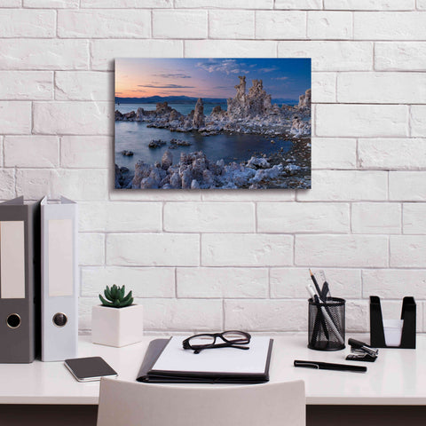 Image of 'Mono Lake South Tufa Dusk' by Mike Jones, Giclee Canvas Wall Art,18 x 12