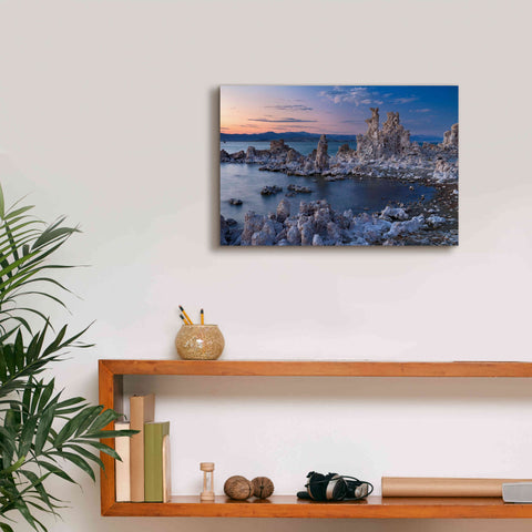 Image of 'Mono Lake South Tufa Dusk' by Mike Jones, Giclee Canvas Wall Art,18 x 12