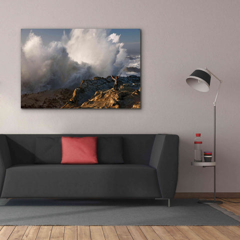 Image of 'Oregon Shore Acres Guy Huge Wave ' by Mike Jones, Giclee Canvas Wall Art,60 x 40