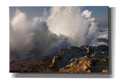 Image of 'Oregon Shore Acres Guy Huge Wave ' by Mike Jones, Giclee Canvas Wall Art