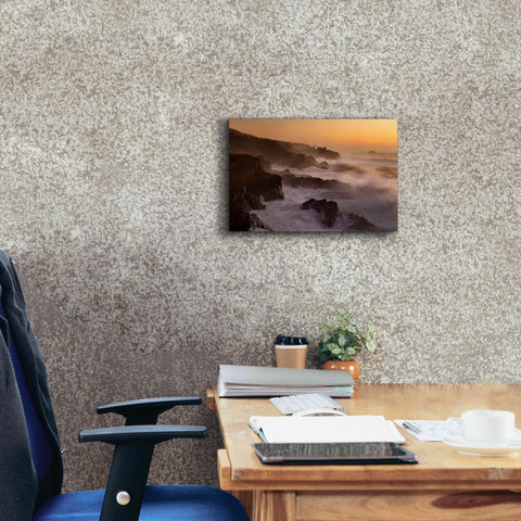 Image of 'Oregon Shore Acres SP Dusk' by Mike Jones, Giclee Canvas Wall Art,18 x 12