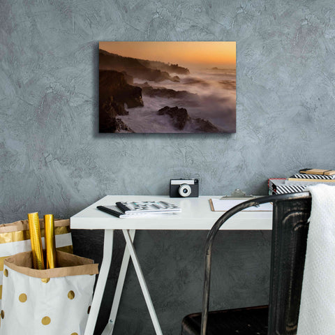 Image of 'Oregon Shore Acres SP Dusk' by Mike Jones, Giclee Canvas Wall Art,18 x 12