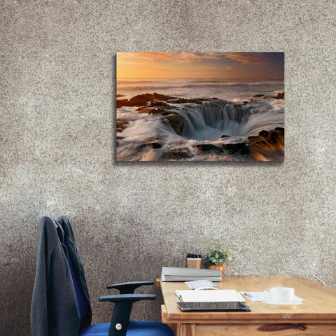 Image of 'Oregon Thor's Well' by Mike Jones, Giclee Canvas Wall Art,40 x 26