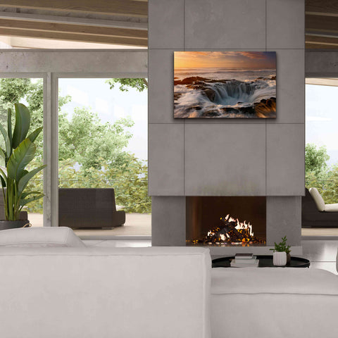Image of 'Oregon Thor's Well' by Mike Jones, Giclee Canvas Wall Art,40 x 26