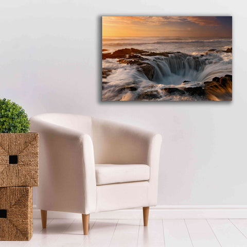 Image of 'Oregon Thor's Well' by Mike Jones, Giclee Canvas Wall Art,40 x 26