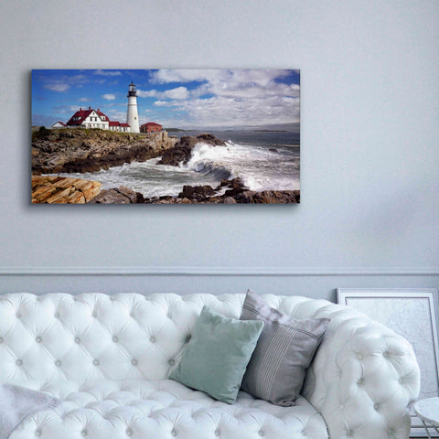 Image of 'Portland Head Light' by Mike Jones, Giclee Canvas Wall Art,60 x 30