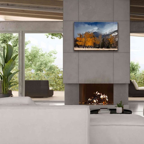 Image of 'RMNP Aspens and Storm Clouds' by Mike Jones, Giclee Canvas Wall Art,40 x 26