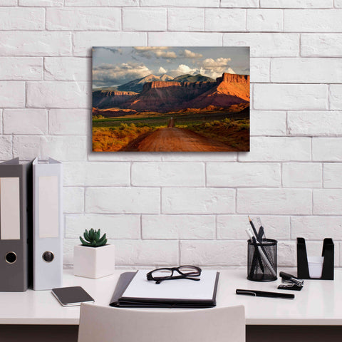 Image of 'Rt 128 Vastle Valley' by Mike Jones, Giclee Canvas Wall Art,18 x 12