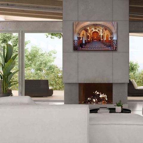 Image of 'San Xavier from front door' by Mike Jones, Giclee Canvas Wall Art,40 x 26