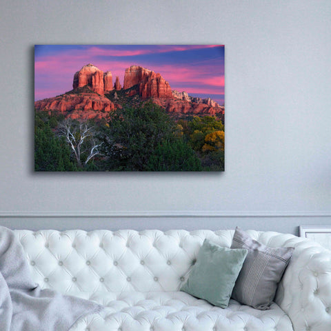 Image of 'Sedona Cathedral Rock Dusk' by Mike Jones, Giclee Canvas Wall Art,60 x 40
