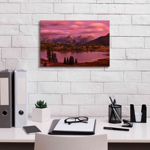 Image of 'Silverton Lake Dusk' by Mike Jones, Giclee Canvas Wall Art,18 x 12