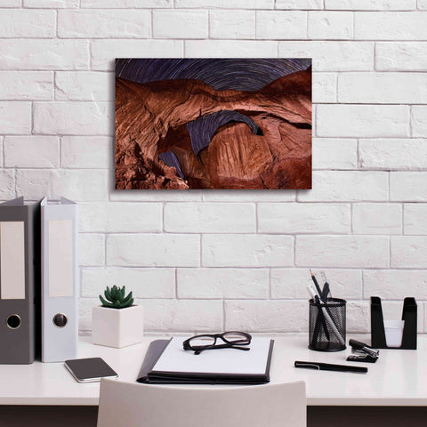 Image of 'Star Trails Diminishing' by Mike Jones, Giclee Canvas Wall Art,18 x 12