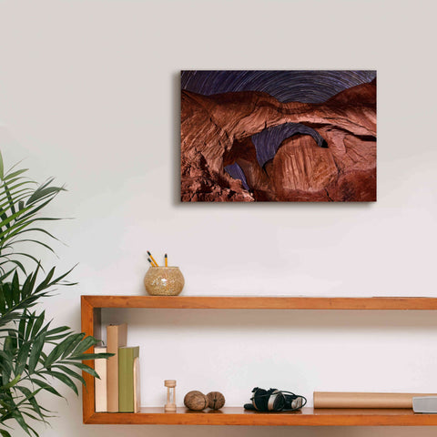 Image of 'Star Trails Diminishing' by Mike Jones, Giclee Canvas Wall Art,18 x 12