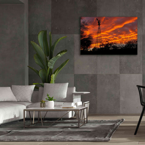 Image of 'Superior Windmill Sunset' by Mike Jones, Giclee Canvas Wall Art,60 x 40
