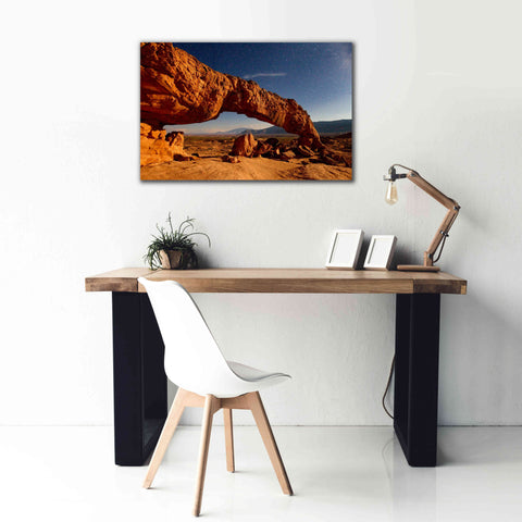 Image of 'Utah Sunset Arch' by Mike Jones, Giclee Canvas Wall Art,40 x 26
