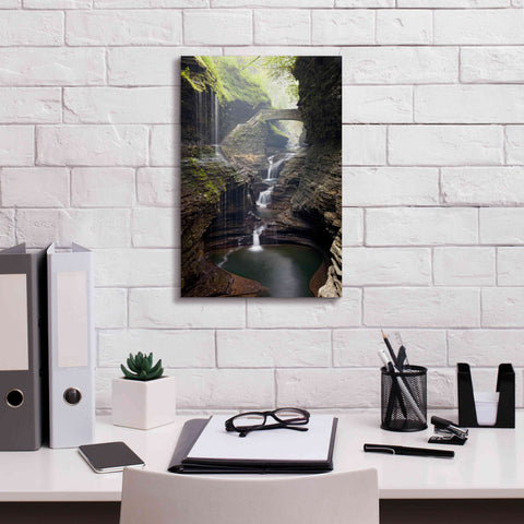 Image of 'Watkins Glen Rainbow Bridge' by Mike Jones, Giclee Canvas Wall Art,12 x 18