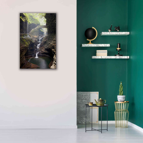 Image of 'Watkins Glen Rainbow Bridge' by Mike Jones, Giclee Canvas Wall Art,26 x 40
