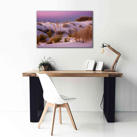 Image of 'White Sands Dusk' by Mike Jones, Giclee Canvas Wall Art,40 x 26