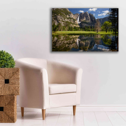 Image of 'Yosemite Falls Reflection' by Mike Jones, Giclee Canvas Wall Art,40 x 26