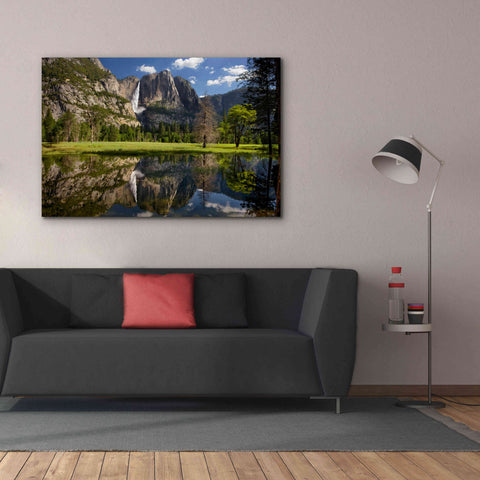 Image of 'Yosemite Falls Reflection' by Mike Jones, Giclee Canvas Wall Art,60 x 40