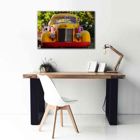 Image of 'Gold King Mine Yellow Truck' by Mike Jones, Giclee Canvas Wall Art,40 x 26