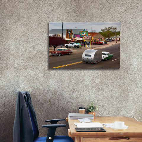 Image of 'Route 66 Fun Run Motoporium' by Mike Jones, Giclee Canvas Wall Art,40 x 26