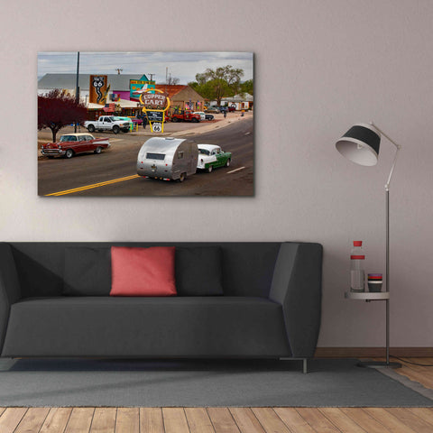 Image of 'Route 66 Fun Run Motoporium' by Mike Jones, Giclee Canvas Wall Art,60 x 40