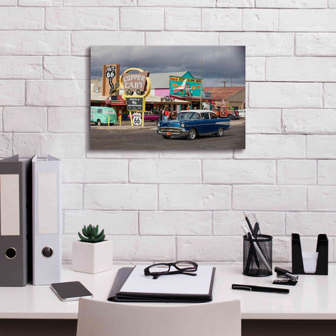 Image of 'Route 66 Fun Run Seligman' by Mike Jones, Giclee Canvas Wall Art,18 x 12