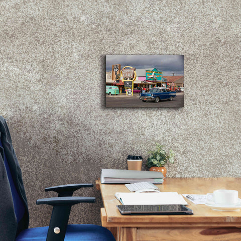 Image of 'Route 66 Fun Run Seligman' by Mike Jones, Giclee Canvas Wall Art,18 x 12