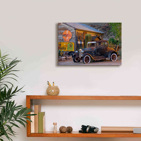 Image of 'Route 66 near Peach Springs' by Mike Jones, Giclee Canvas Wall Art,18 x 12