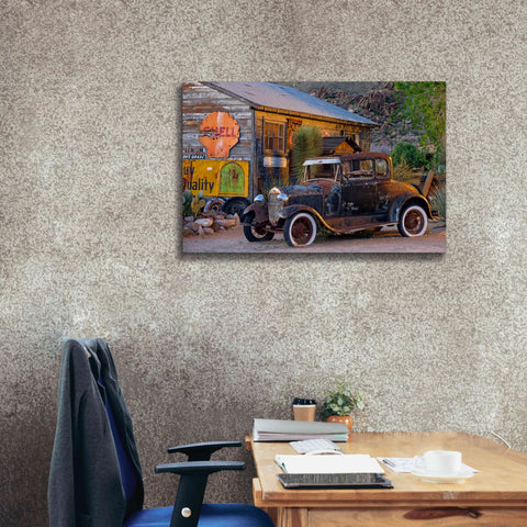 Image of 'Route 66 near Peach Springs' by Mike Jones, Giclee Canvas Wall Art,40 x 26